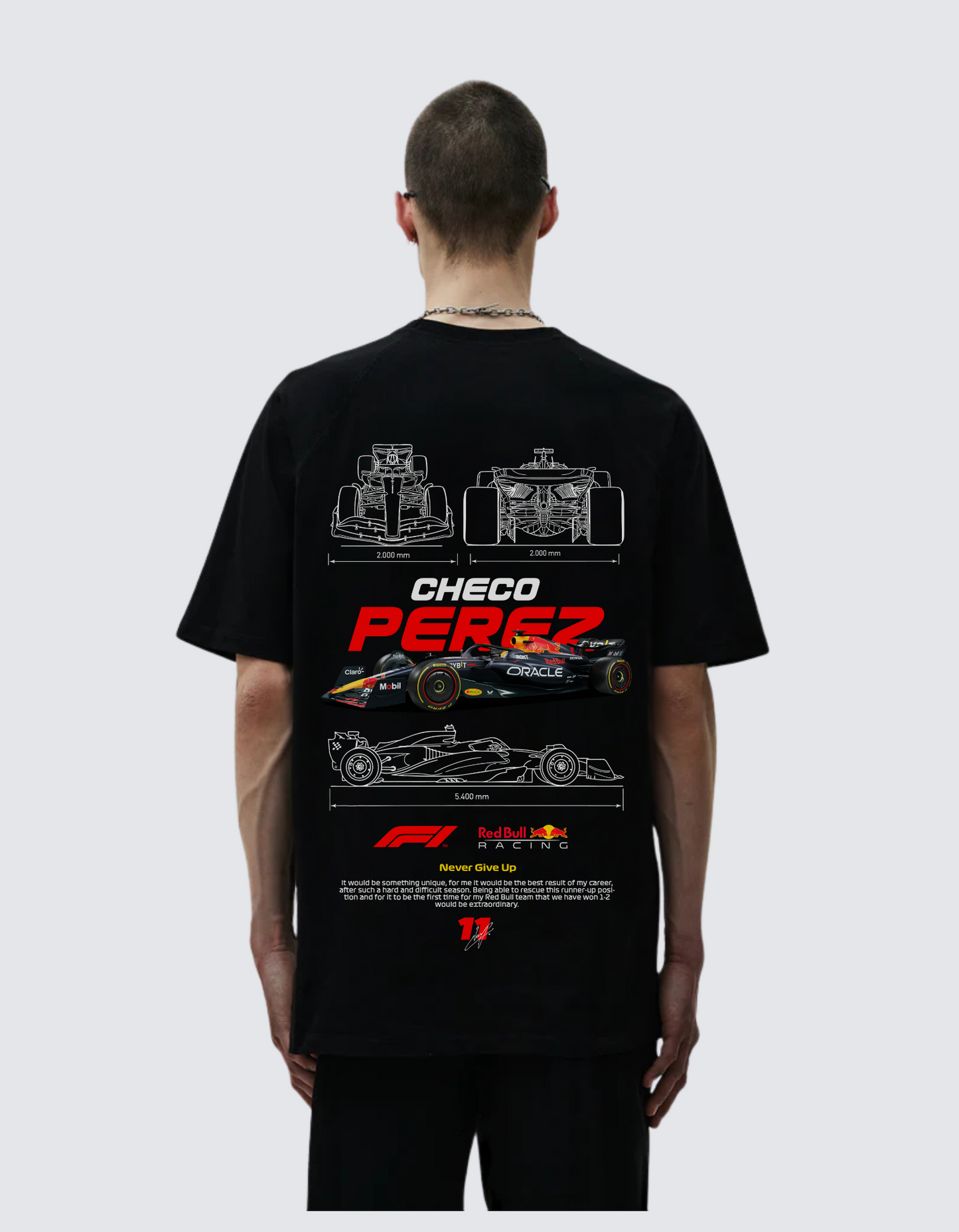 Checo Perez F1 Movie-Inspired Oversized T-Shirt