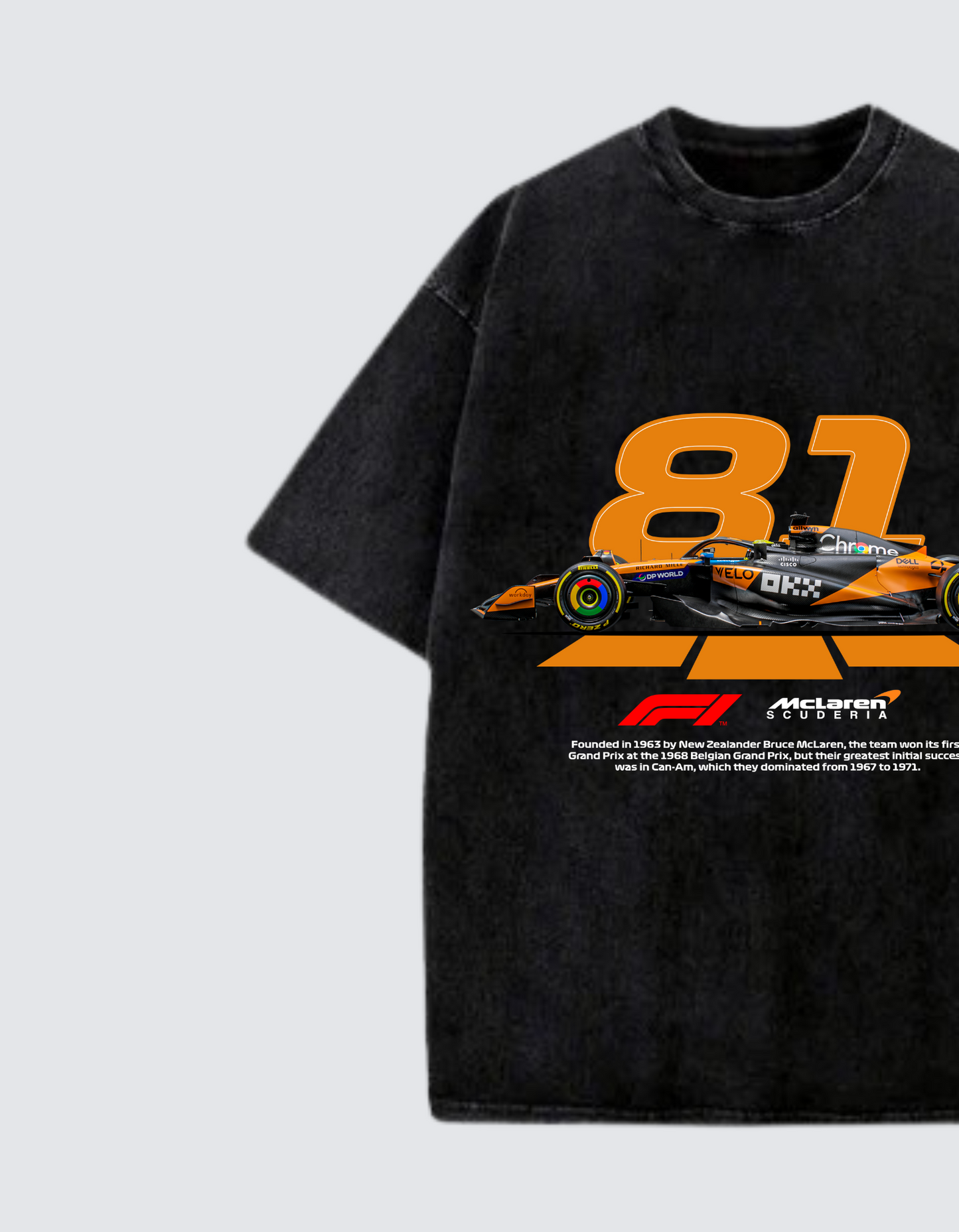 Oscar Piastri 81 McLaren F1 Oversized T-Shirt