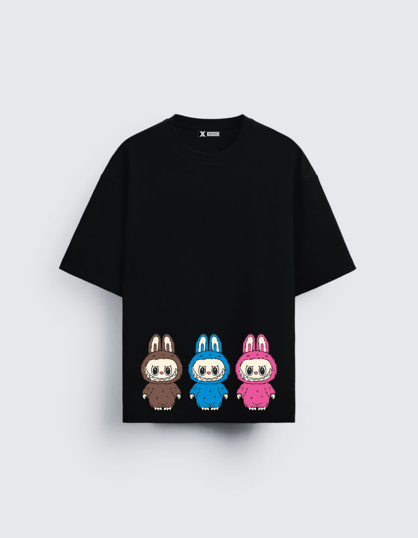 Trio Labubu Doll Oversized T-Shirt
