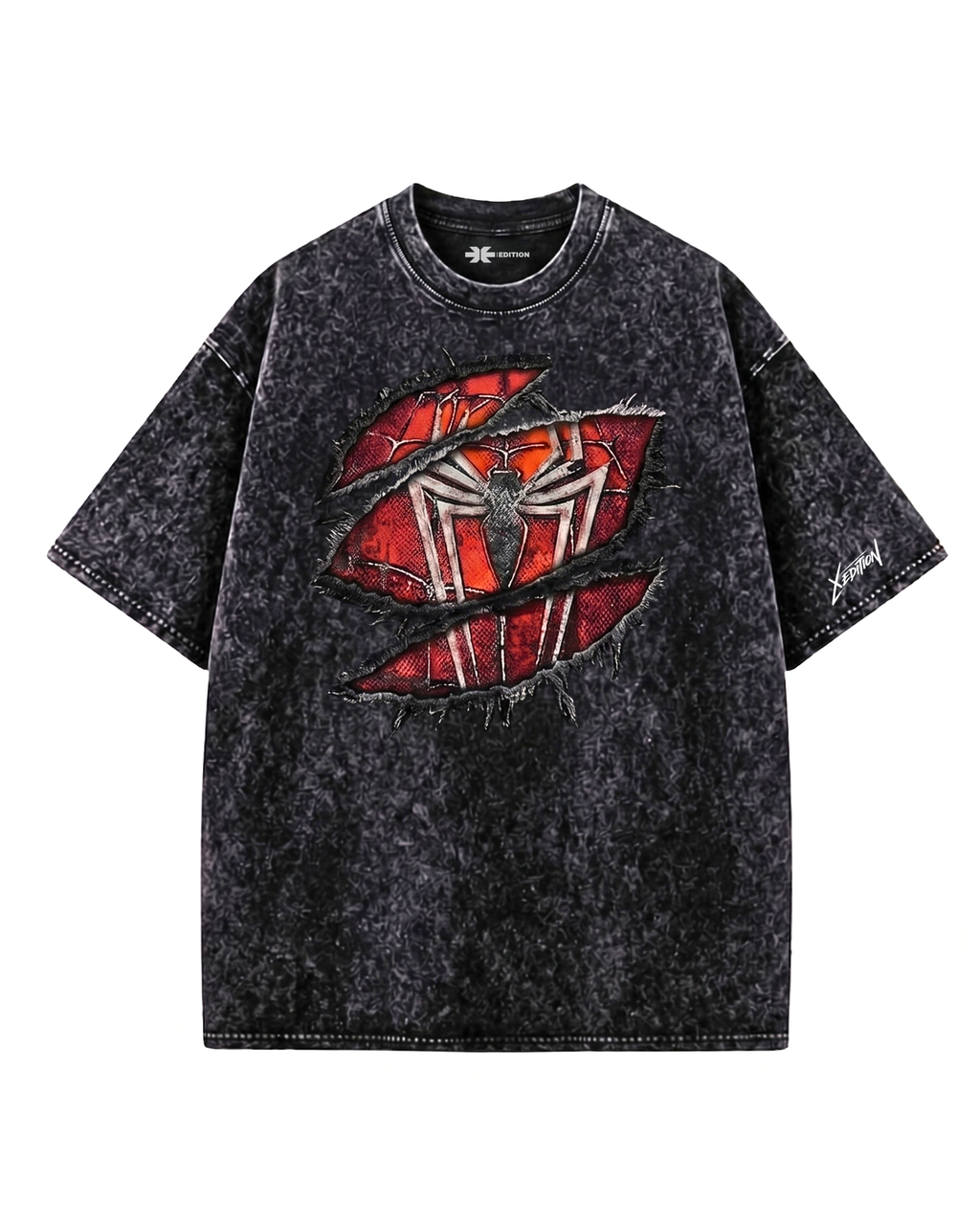 Parker Project — Acid Wash Ripped Oversized T-Shirt 