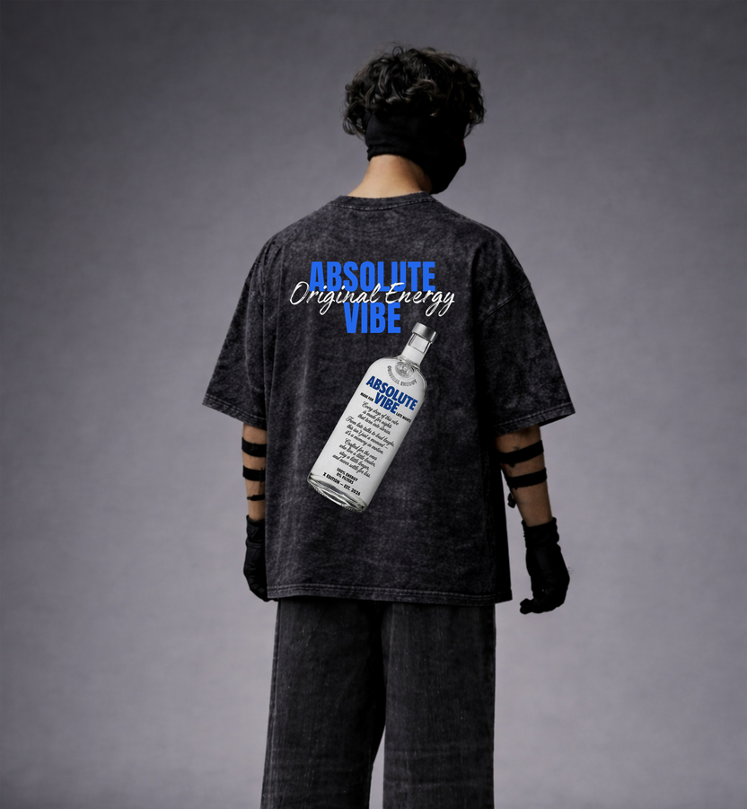 Absolute Vibe Acid Wash Oversized T-Shirt – X Edition