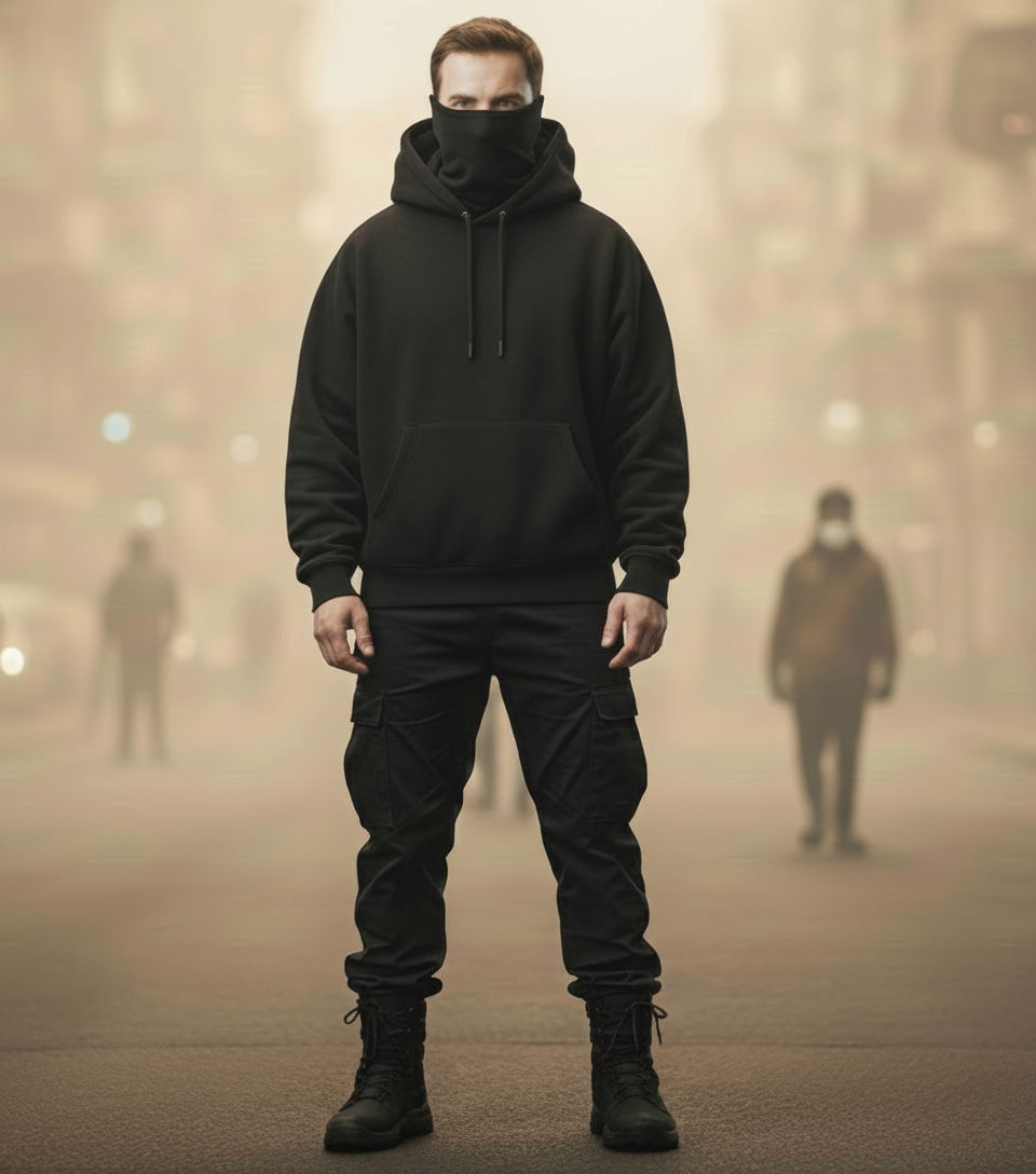 Anti-Pollution Hoodie with Built-In 5-Layer PM2.5 Filter