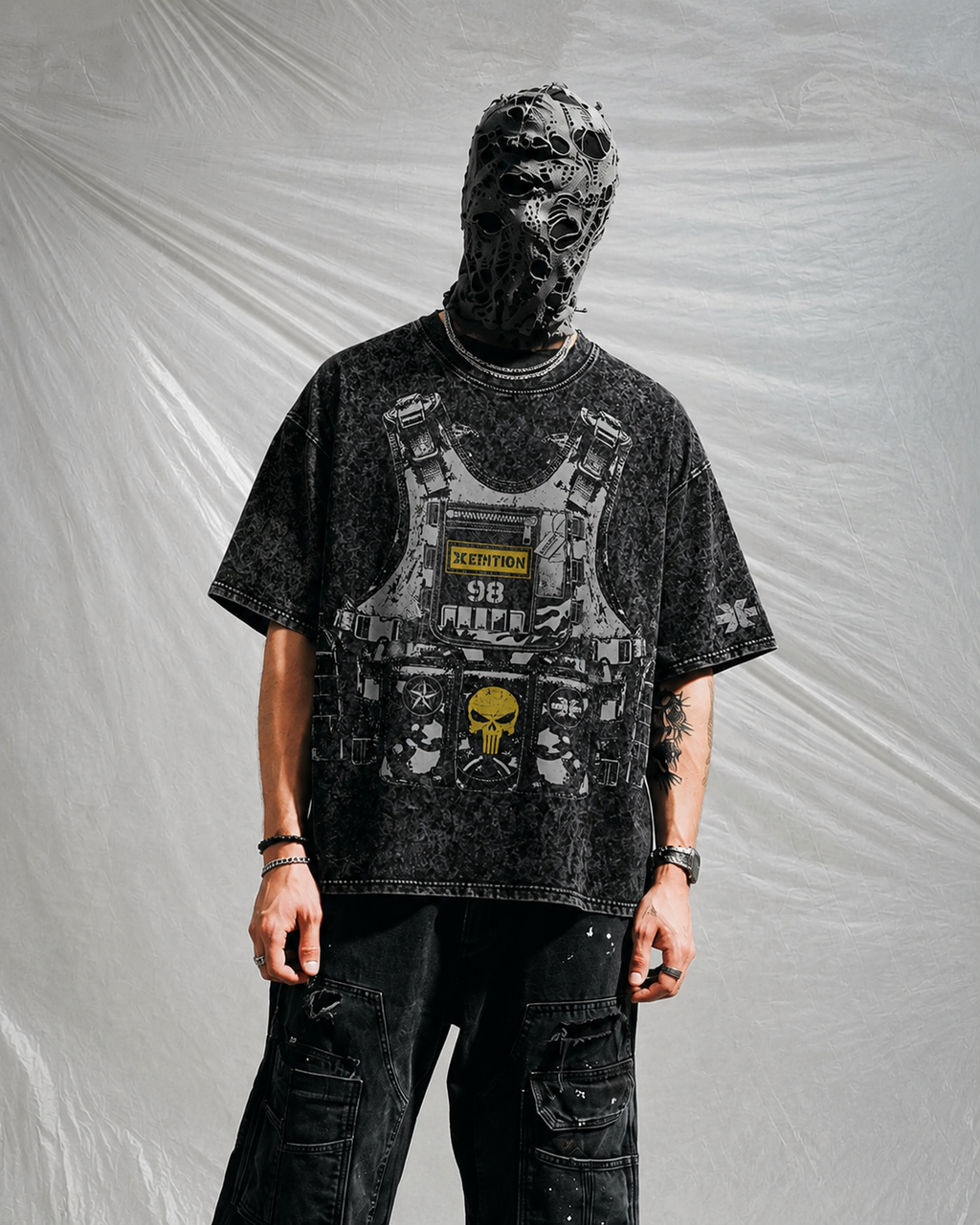 Modern Warfare Acid Wash Oversized T-Shirt
