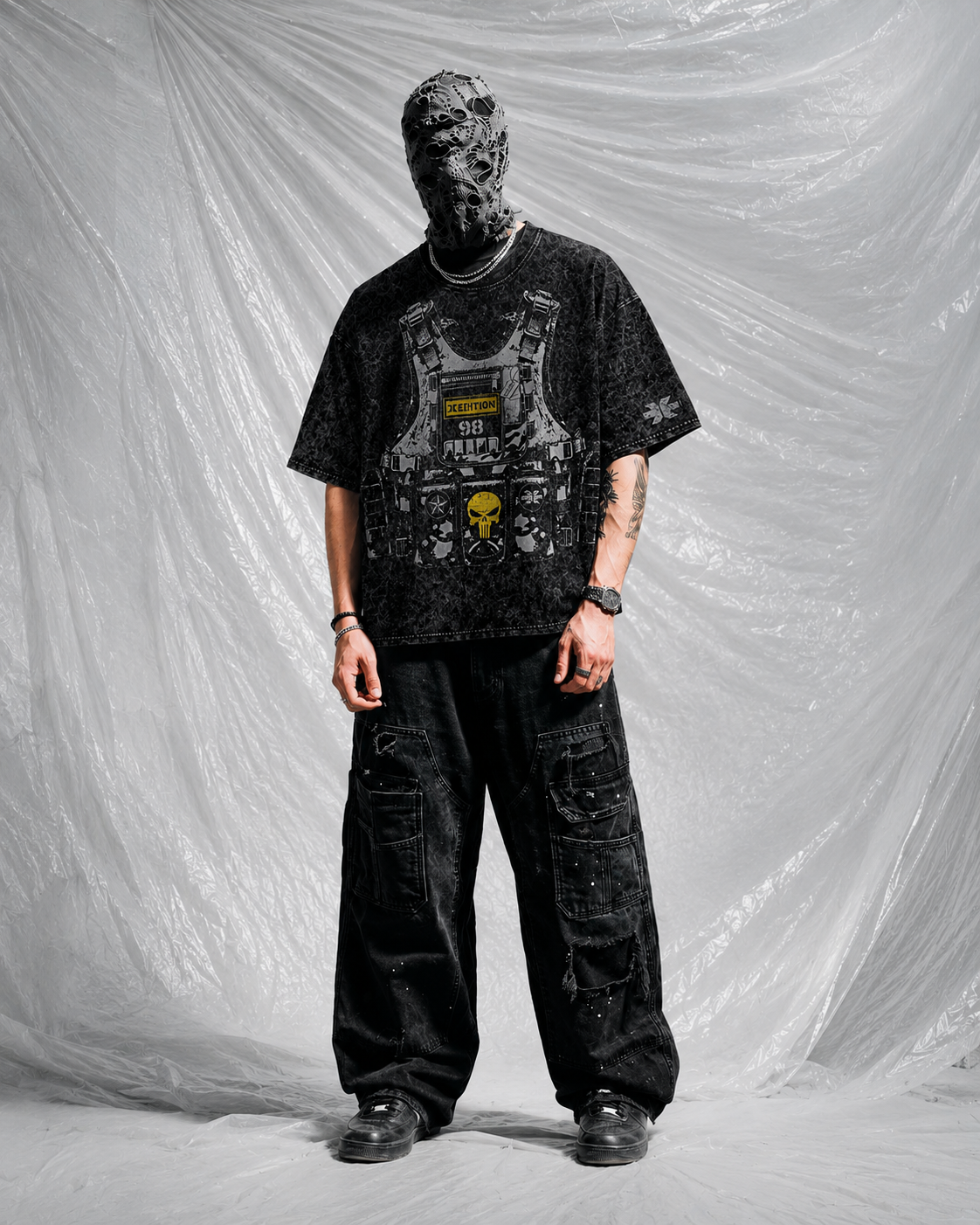 Modern Warfare Acid Wash Oversized T-Shirt