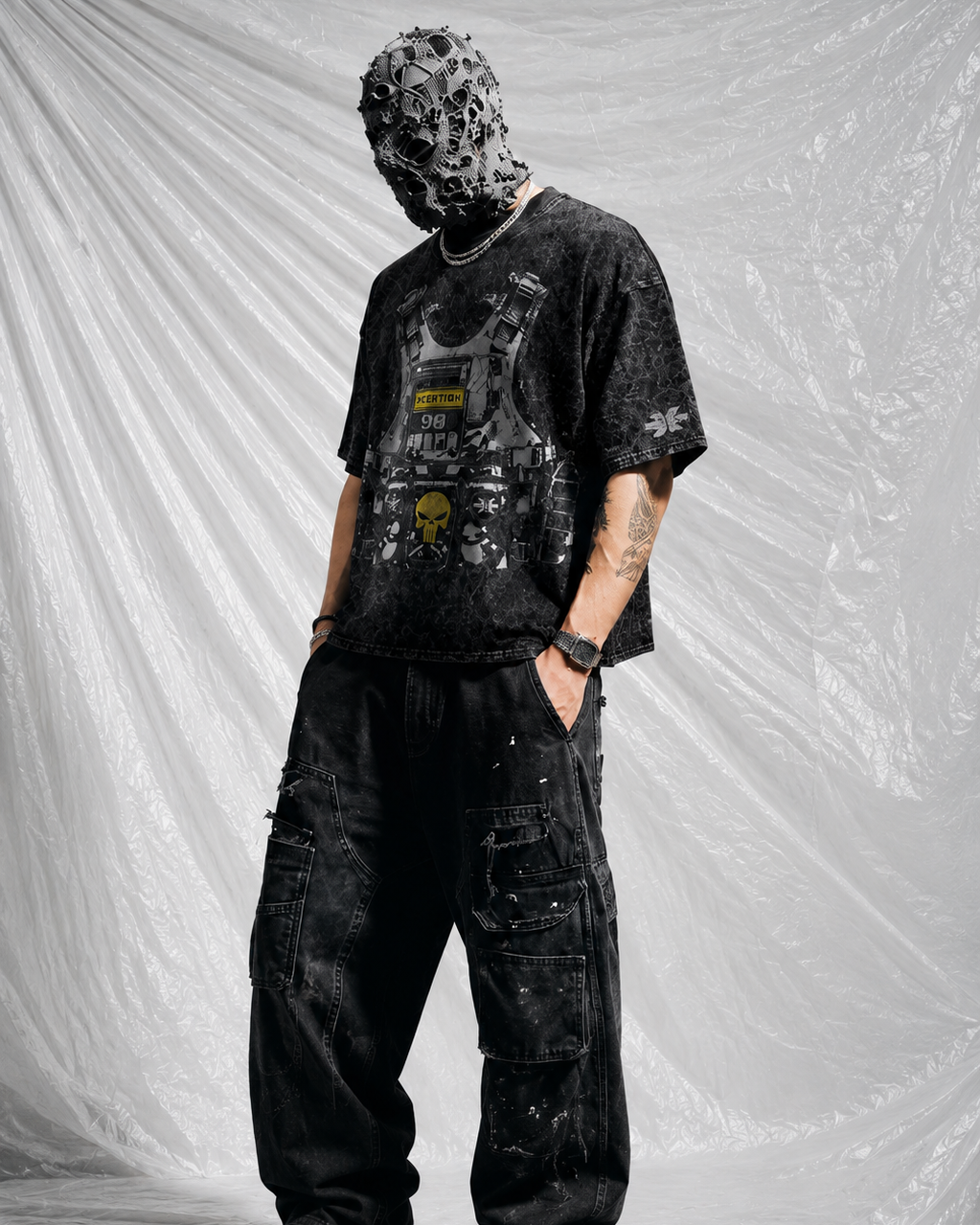 Modern Warfare Acid Wash Oversized T-Shirt