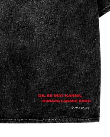 Ulta Hai Bhai Acid Wash Oversized T-Shirt