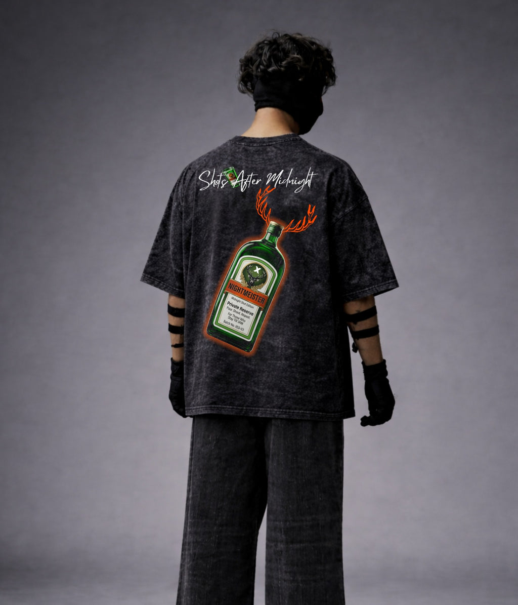NIGHTMEISTER Acid Wash Oversized T-Shirt