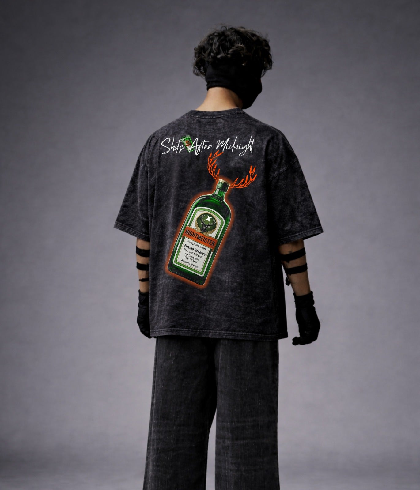 NIGHTMEISTER Acid Wash Oversized T-Shirt