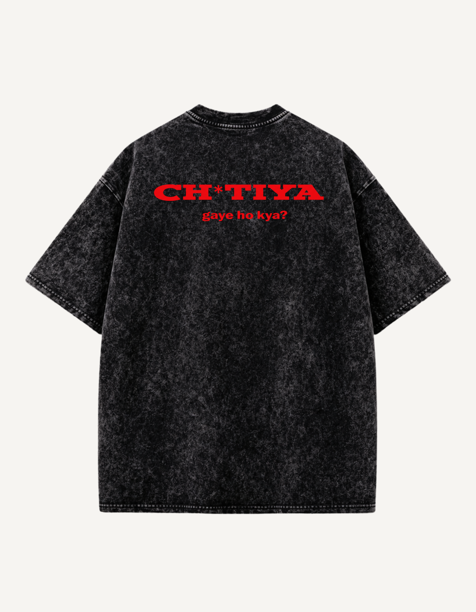 Ulta Hai Bhai Acid Wash Oversized T-Shirt