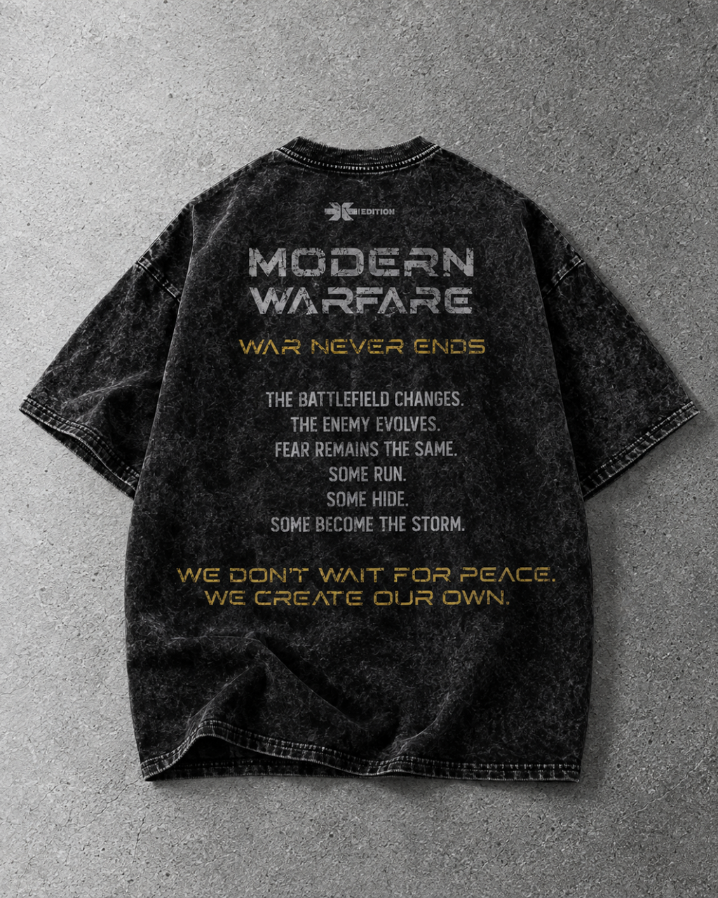 Modern Warfare Acid Wash Oversized T-Shirt