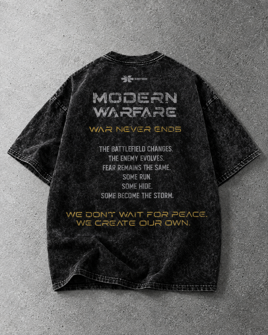 Modern Warfare Acid Wash Oversized T-Shirt