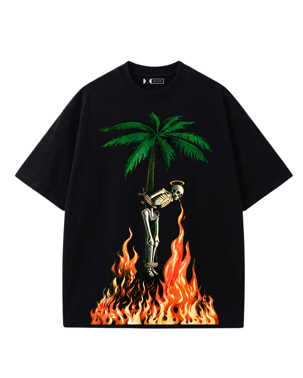 Skeleton on Fire Oversized T-Shirt X edition