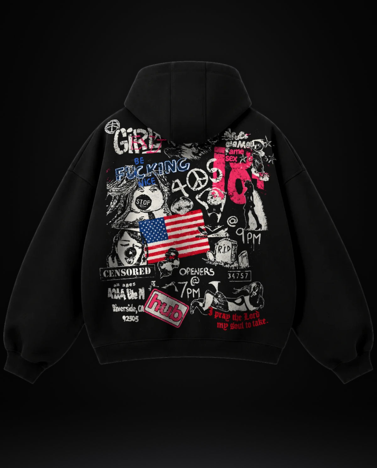 Censored Oversized Hoodie
